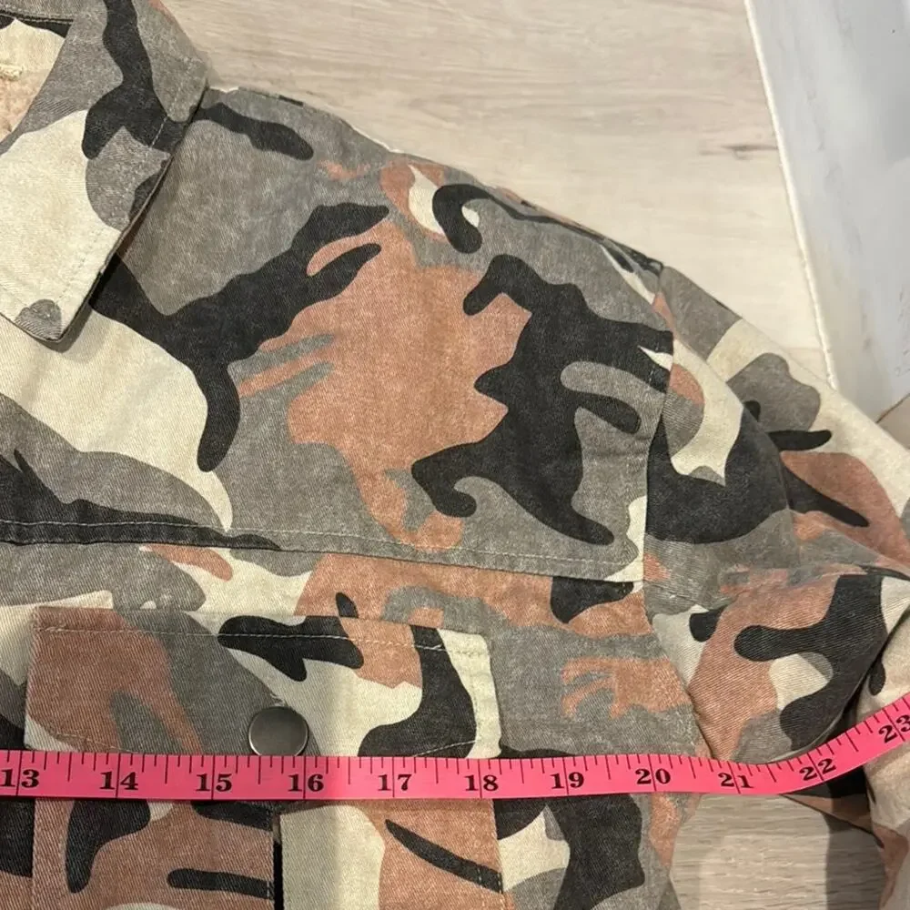 Mystrees Pre Loved Camouflage Denim Women's Jacket. - Picture 9 of 12